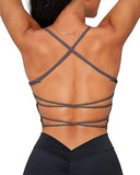 Danysu Longline CrissCross Backless Sports Bra