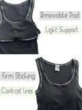 Danysu Women Square Neck Tank Top with Built in Bra