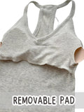 Danysu V Neck Racerback Tank Top with Built in Bra