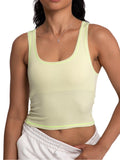 Danysu Women Square Neck Tank Top with Built in Bra