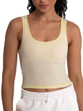 Danysu Women Square Neck Tank Top with Built in Bra