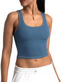 Danysu Women Square Neck Tank Top with Built in Bra