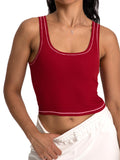 Danysu Women Square Neck Tank Top with Built in Bra